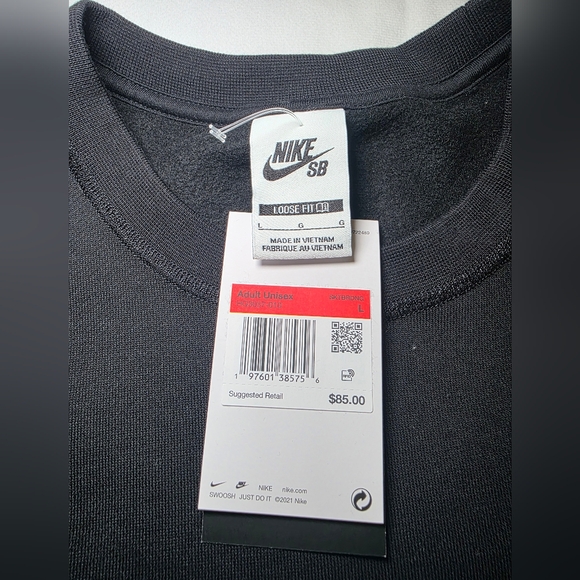 Nike SB Skate Fleece Crew Neck Loose Fit Graphic Print Dog Size Large $85 NWT - Picture 5 of 7